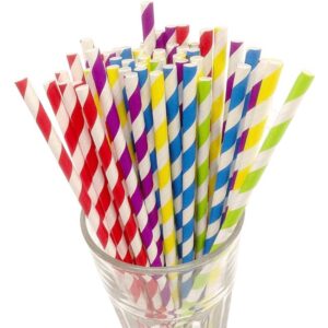 Coloured Paper Straws,(Pack of 50)