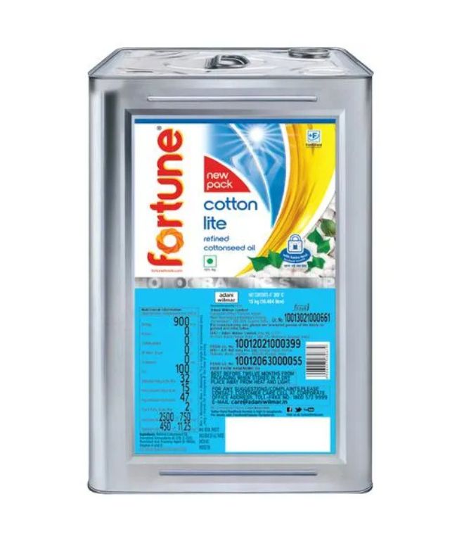 Fortune - Refined Cotton Seed Oil, 15 Kg Tin