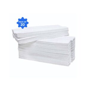 M Fold Paper Towel, 22 x 19 cm, 110 Sheets Guaranteed (Pack of 20)