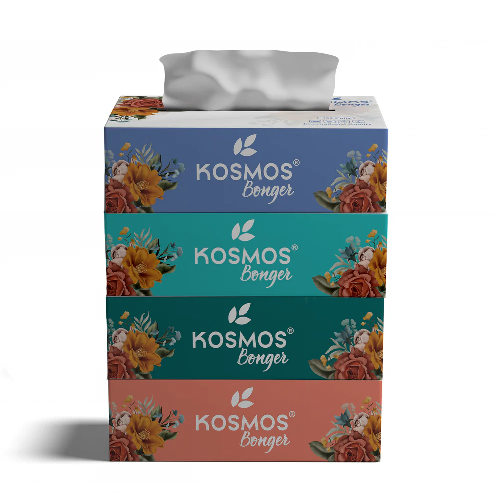 2 Ply Face Tissue Box Pack of 4 (75 Pulls Per Box ) 100% Safe & Hygienic, Highly Absorbent