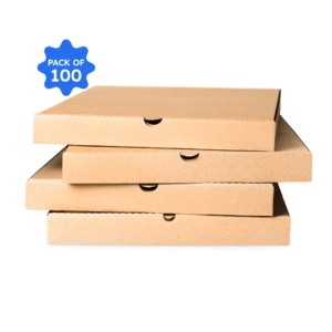 Corrugated Virgin Plain Pizza Box - 10*10 Inch (Large), (Pack of 100)