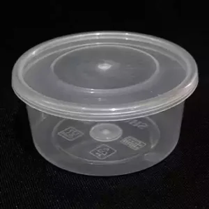 Round Container, Transparent  with Lid  - 100 ml (Pack of 100)