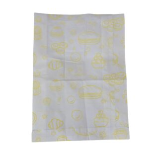 V BOTTOM Small White Printed Butter Paper Bag 50 GSM (W:16 X G:60 X H:24 cm) Clone